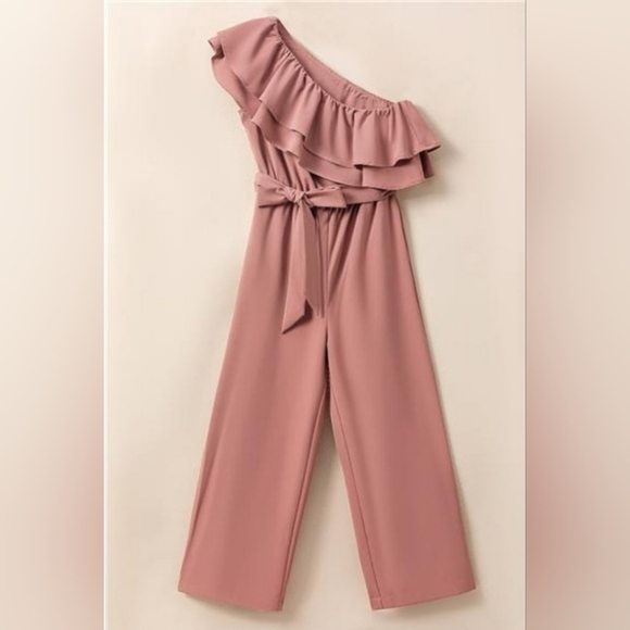 Ruffled Tied One-Shoulder Jumpsuit - Picture 7 of 7